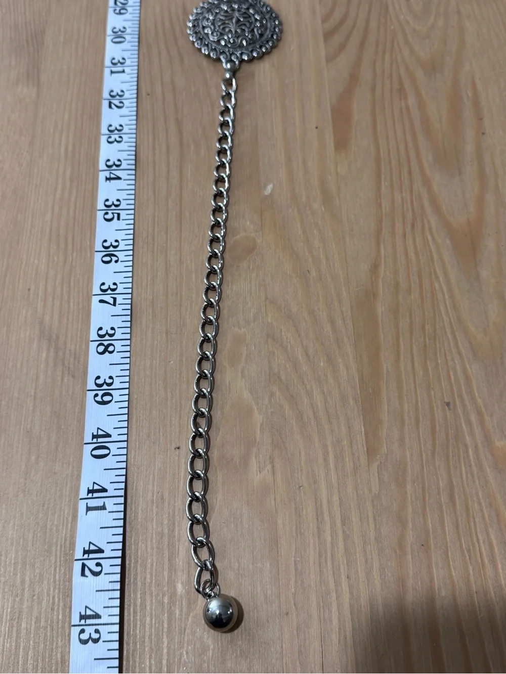 Womens Silver Tone Medallion Chain Waist Belt Whimsigoth Fairy Boho Western